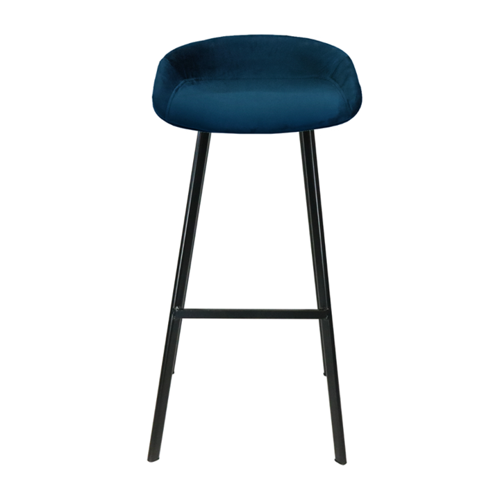 Barhocker Samt - Dunkelblau - 1