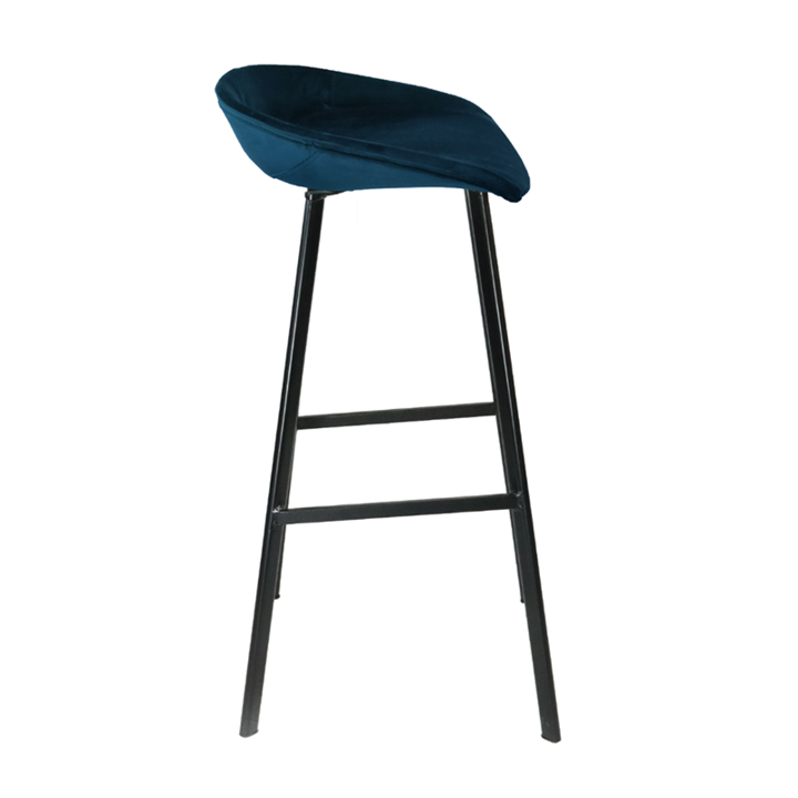 Barhocker Samt - Dunkelblau - 2