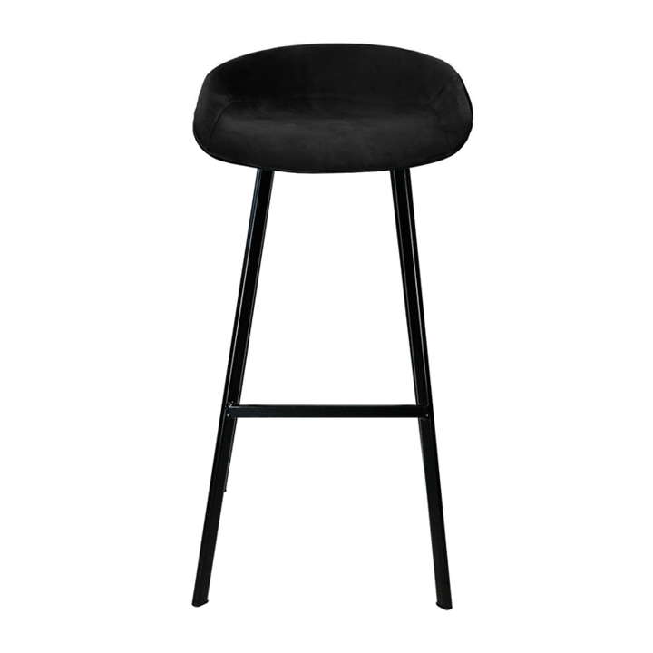 Barhocker Samt - Schwarz - 1
