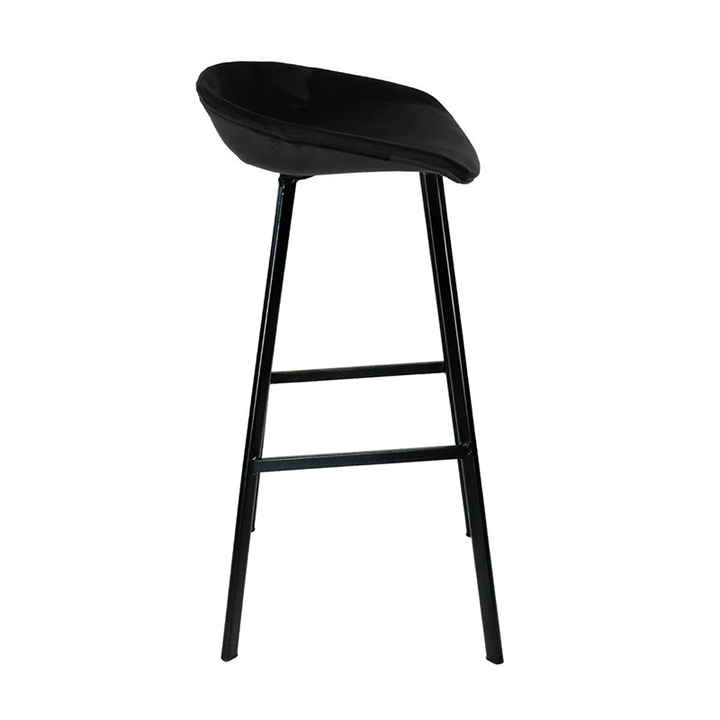 Barhocker Samt - Schwarz - 2
