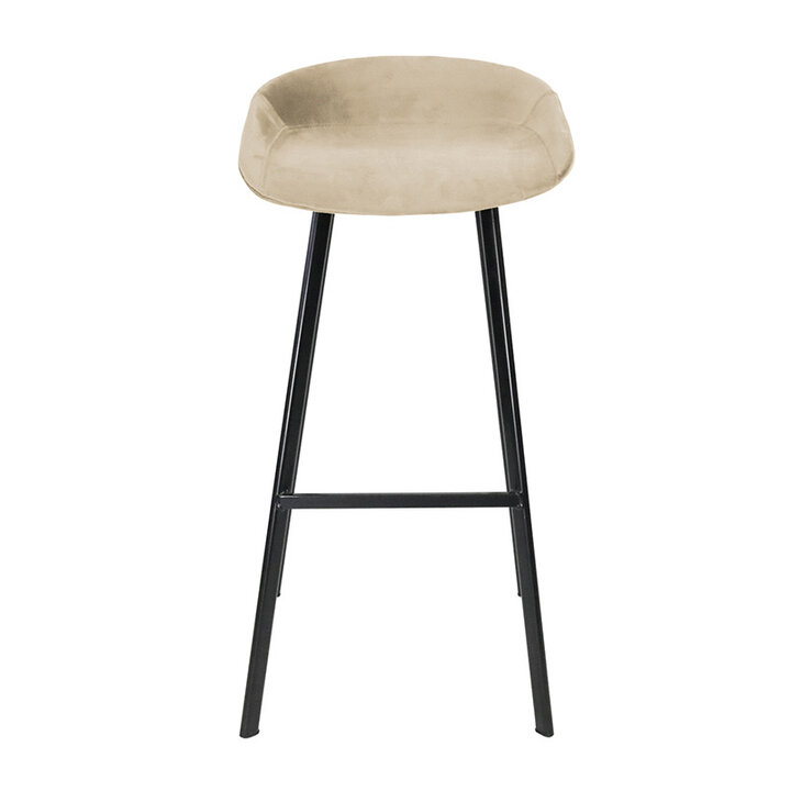 Barhocker Samt - Creme - 1