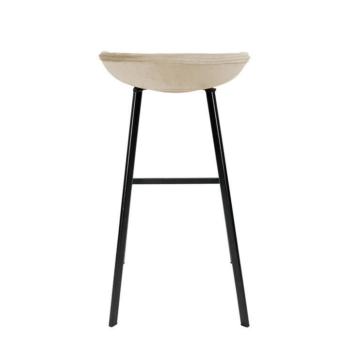 Barhocker Samt - Creme - 2
