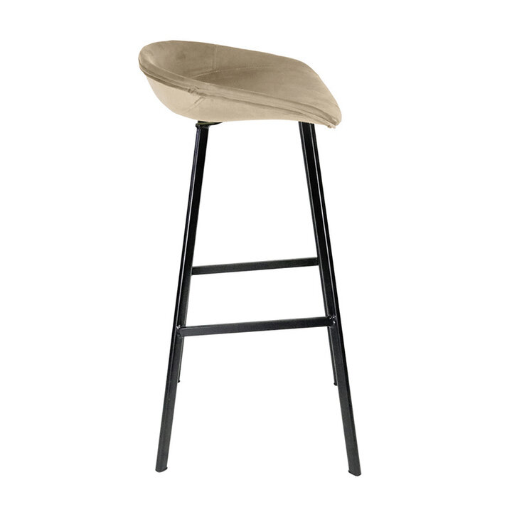 Barhocker Samt - Creme - 3