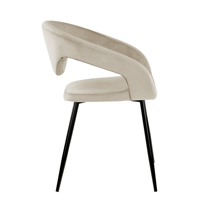 Velvet Esszimmerstuhl - Lenn Creme - 1