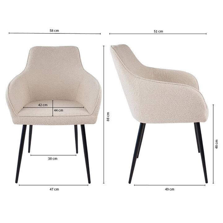 Esszimmerstuhl - Maud Beige - 8