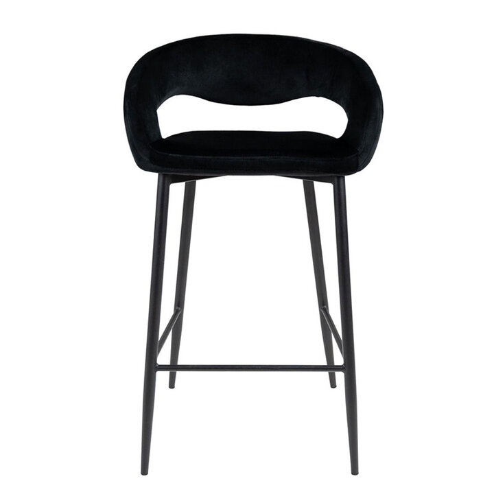 Barhocker - Lenn Velvet Schwarz - 1