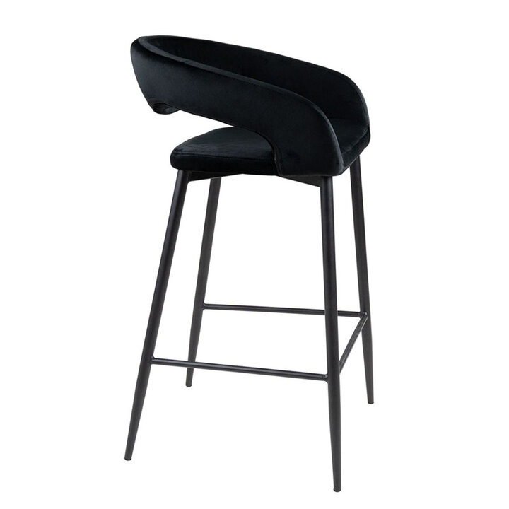 Barhocker - Lenn Velvet Schwarz - 2