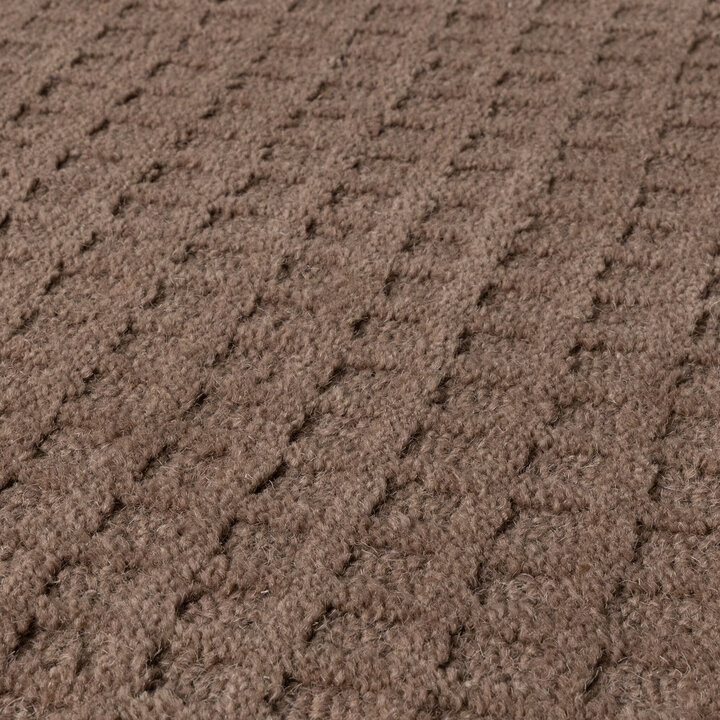 Handwebteppichs - Candice Grid Braun - 3