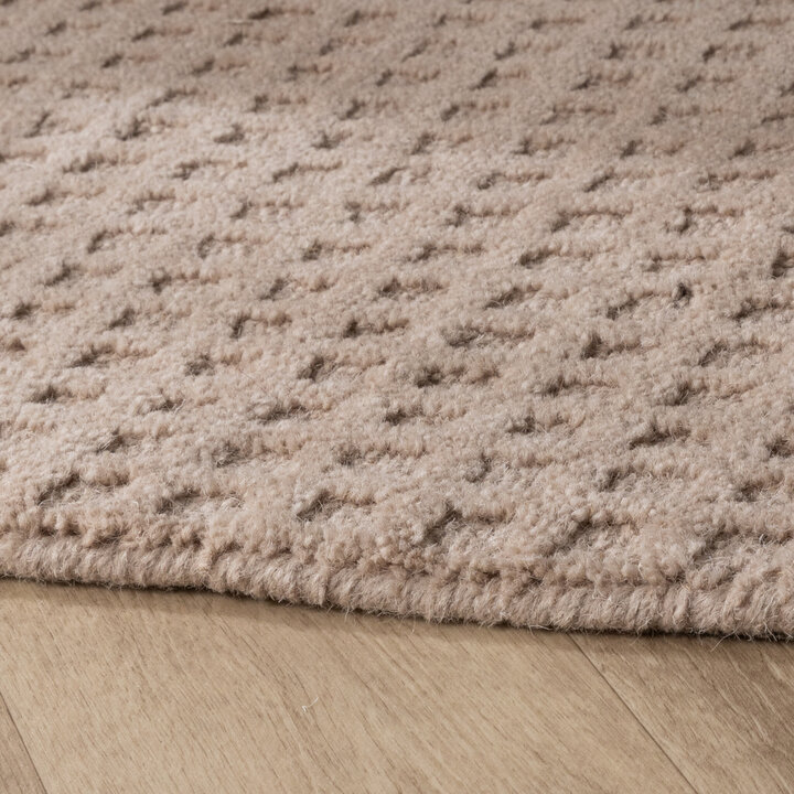 Handwebteppichs - Candice Grid Beige - 5