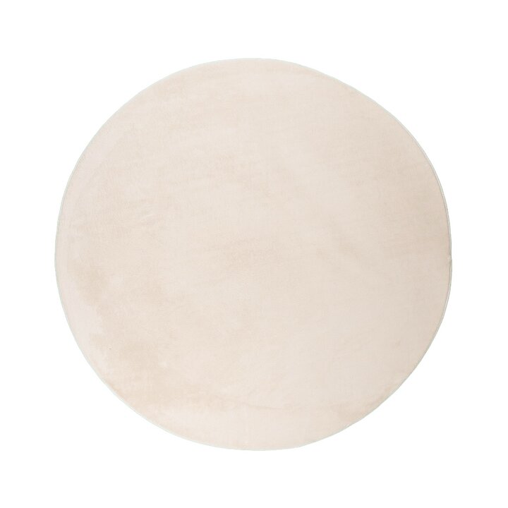Flauschiger Teppich Rund - Cozy Creme - 1