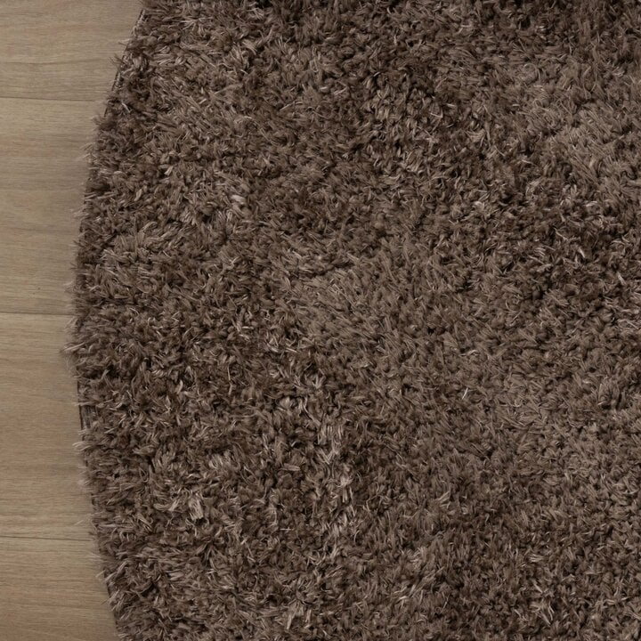 Shaggy Teppich Rund - Blaze Taupe - 4