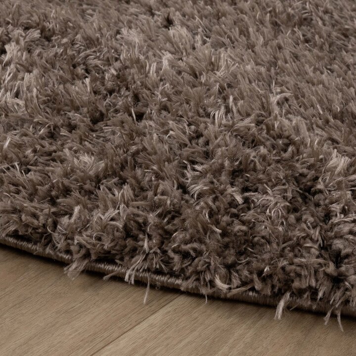 Shaggy Teppich Rund - Blaze Taupe - 5