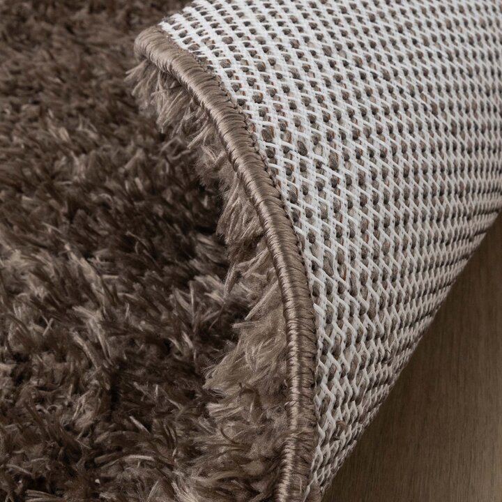 Shaggy Teppich Rund - Blaze Taupe - 6
