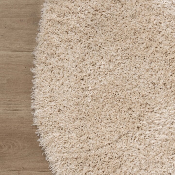 Shaggy Teppich Rund - Blaze Beige - 4