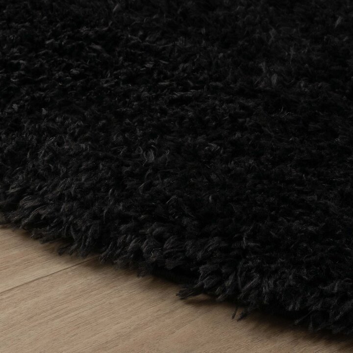 Shaggy Teppich Oval - Blaze Schwarz - 5