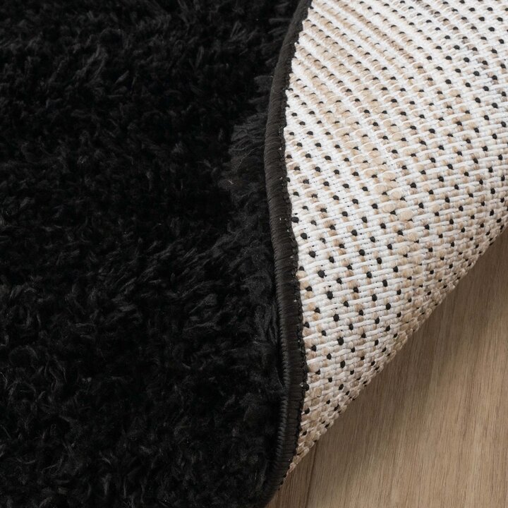 Shaggy Teppich Oval - Blaze Schwarz - 6