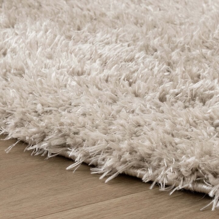 Shaggy Teppich Rund - Blaze Beige Grau - 5