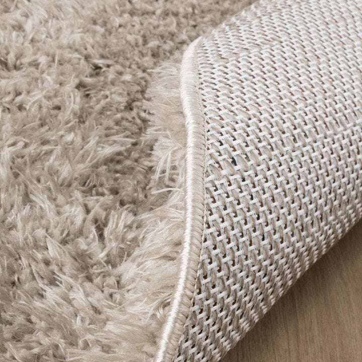 Shaggy Teppich Rund - Blaze Beige Grau - 6