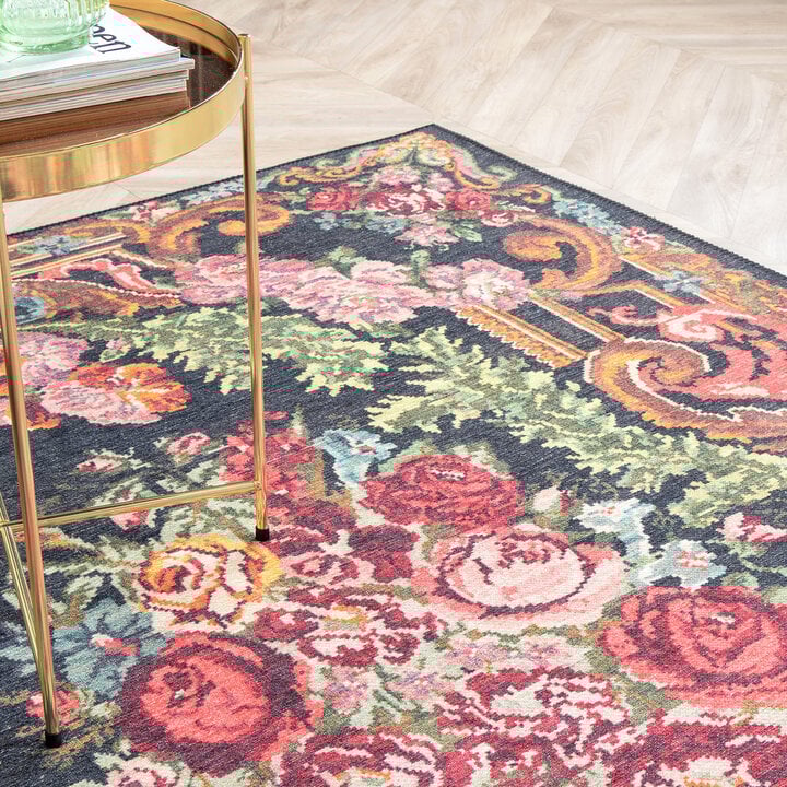 Blumen Teppich - Estate Rosen Kelim Gold - 4