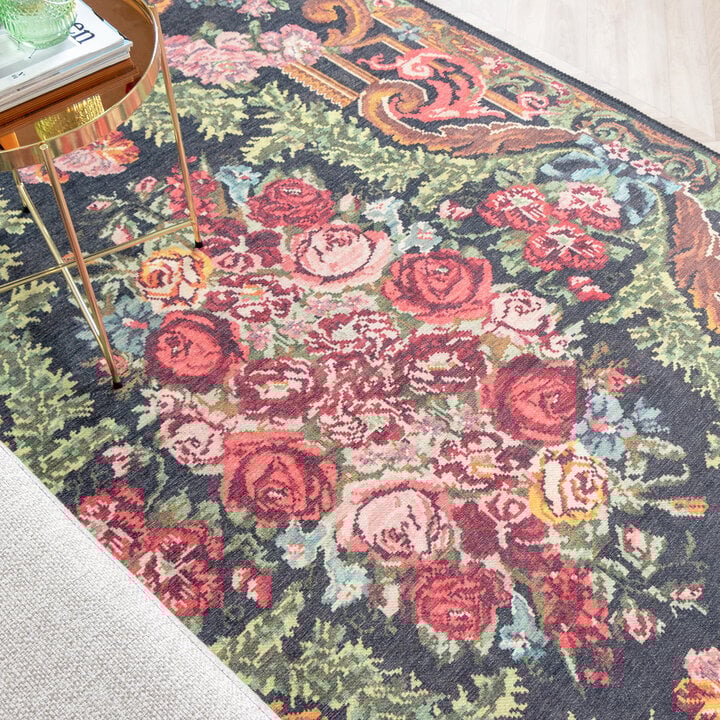 Blumen Teppich - Estate Rosen Kelim Gold - 5