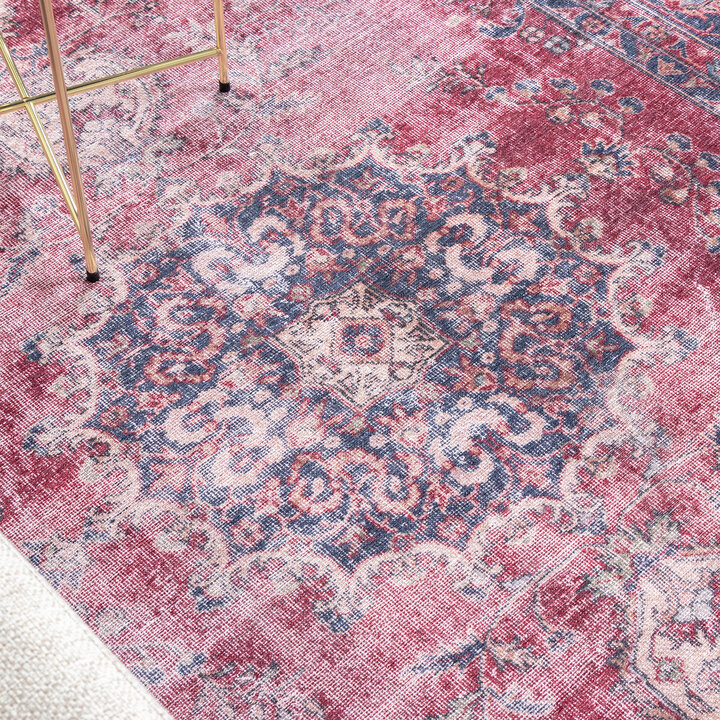 Teppich Vintage - Estate Medaillon Bordeaux Rot - 5