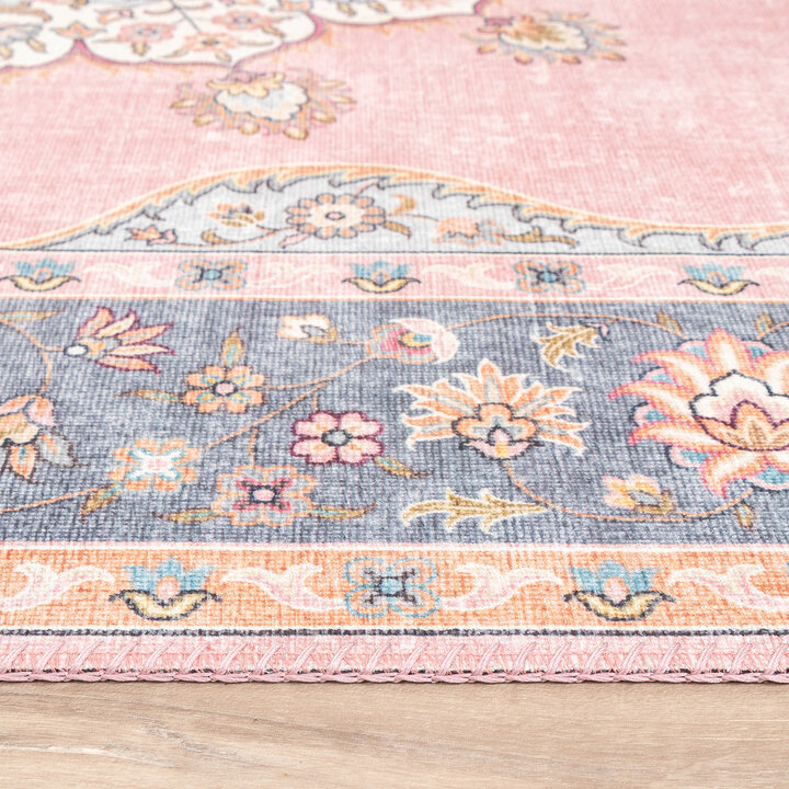 Teppich Vintage - Lily Medaillon Rosa - 4