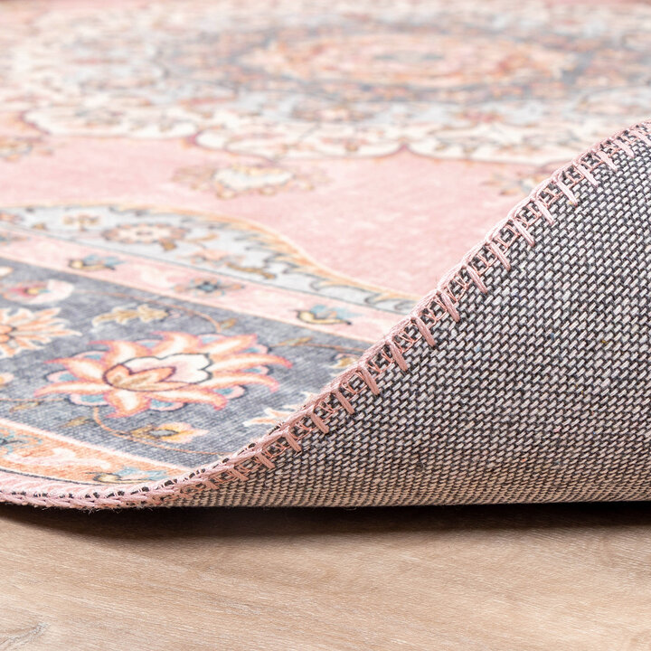 Teppich Vintage - Lily Medaillon Rosa - 5