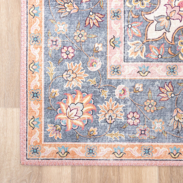 Teppich Vintage - Lily Medaillon Rosa - 6