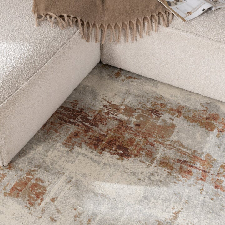 Designer Teppich - Marnix Grunge Creme Terrakotta - 2