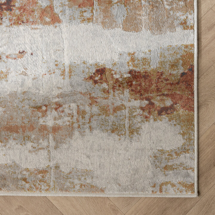 Designer Teppich - Marnix Grunge Creme Terrakotta - 4