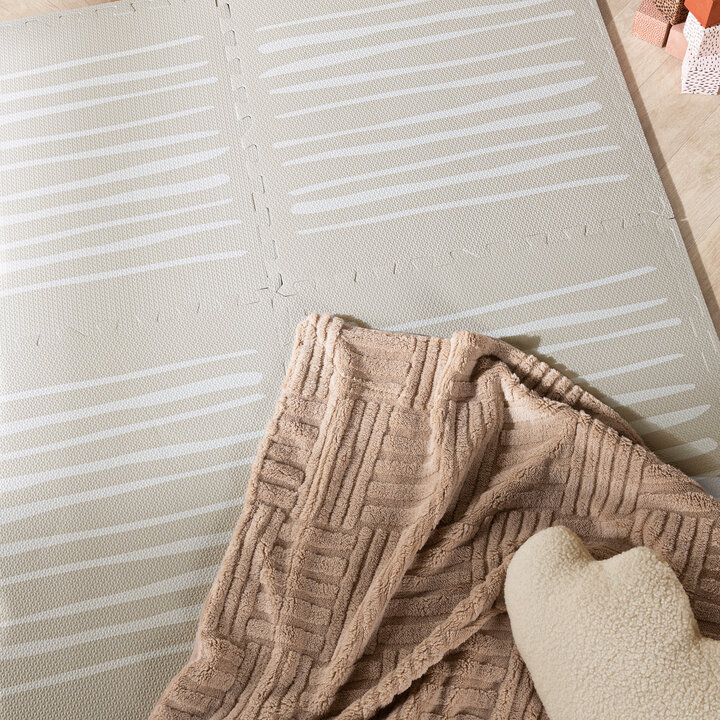 Puzzlematte - Alfie Stripes Grau/Beige - 2