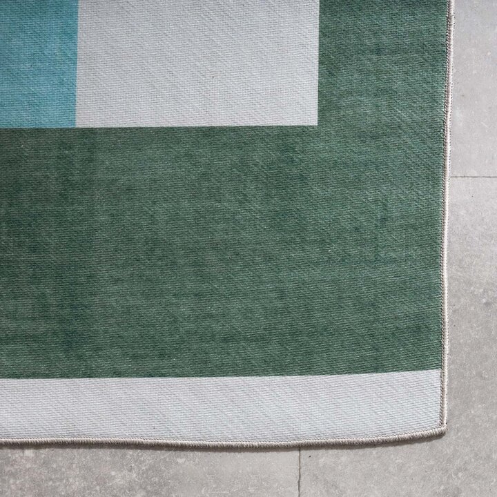 Retro In - & Outdoorteppich - Pop Lines Grün - 4