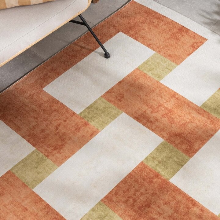 Retro In - & Outdoorteppich - Pop Lines Terra - 2