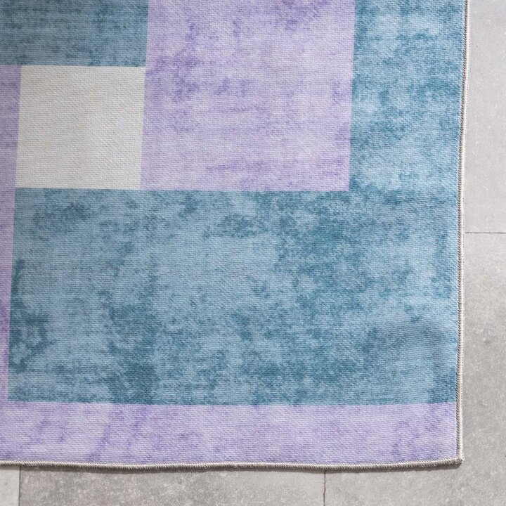 Retro In- & Outdoorteppich - Pop Lines Lila - 4