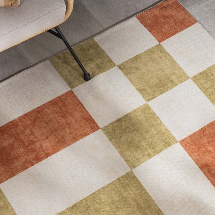 Retro In- & Outdoorteppich - Pop Cubes Terra - 2
