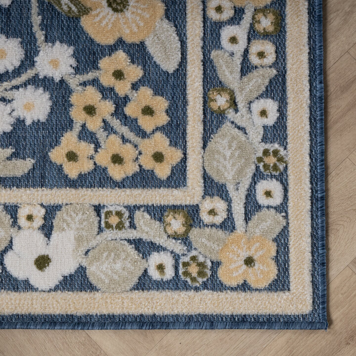 In - & Outdoorteppich - Bloom Oriental Blau - 4