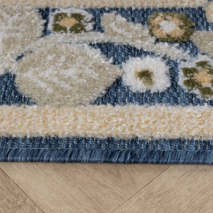 In - & Outdoorteppich - Bloom Oriental Blau - 5