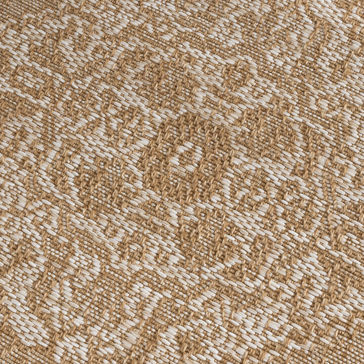 In- & Outdoor Jute Teppich - Daisy Medaillon Weiß - 3