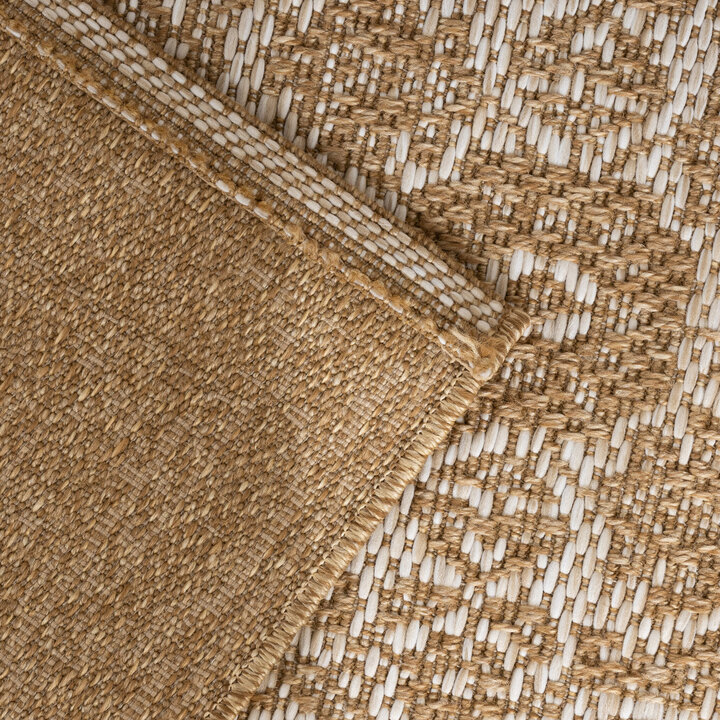 In- & Outdoor Jute Teppich - Daisy Medaillon Weiß - 6