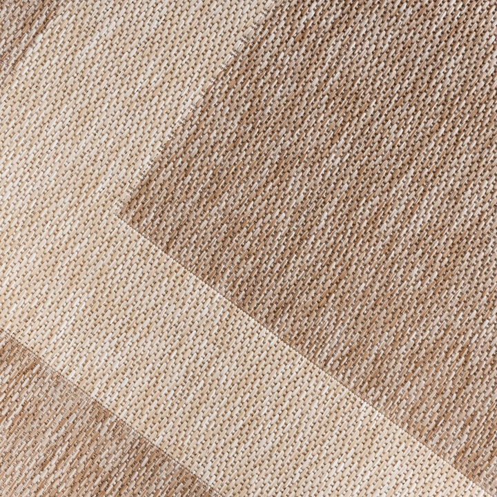 In- & Outdoor Teppich - Sierra Border Beige Creme - 3