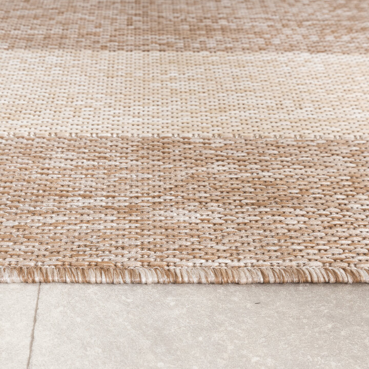 In- & Outdoor Teppich - Sierra Border Beige Creme - 5