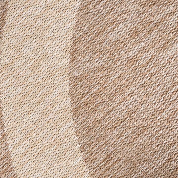In- & Outdoor Teppich Rund - Sierra Border Beige Creme - 3