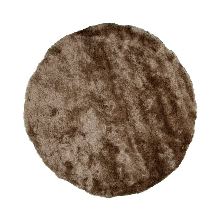 Hochflor Teppich Rund - Glorious Taupe - 1