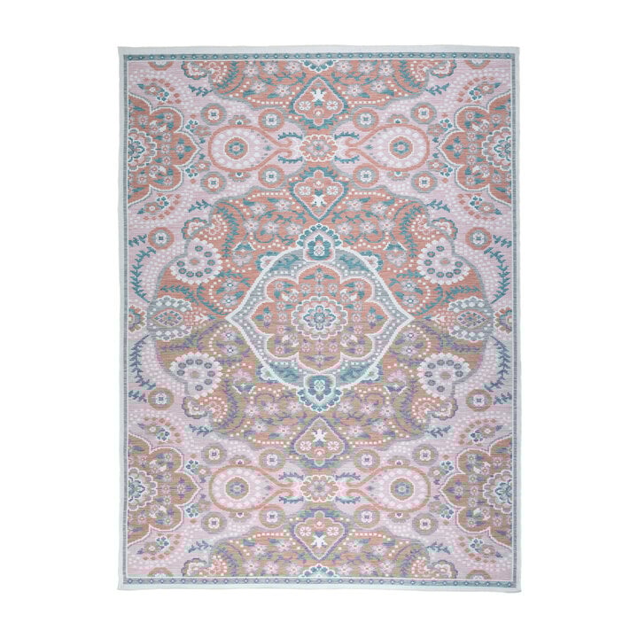 Outdoor Teppich Boho - Vedra Medaillon Rosa - 1
