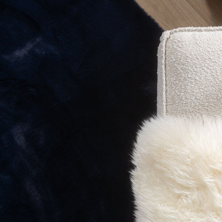 Hochflor Teppich - Comfy Supreme Dunkelblau - 1