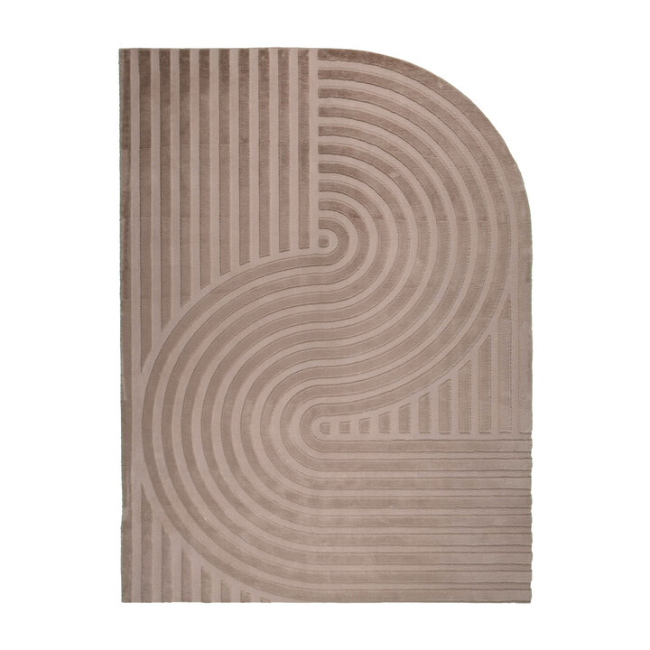 Teppich Organisch - Flowy Wavy Taupe - 1