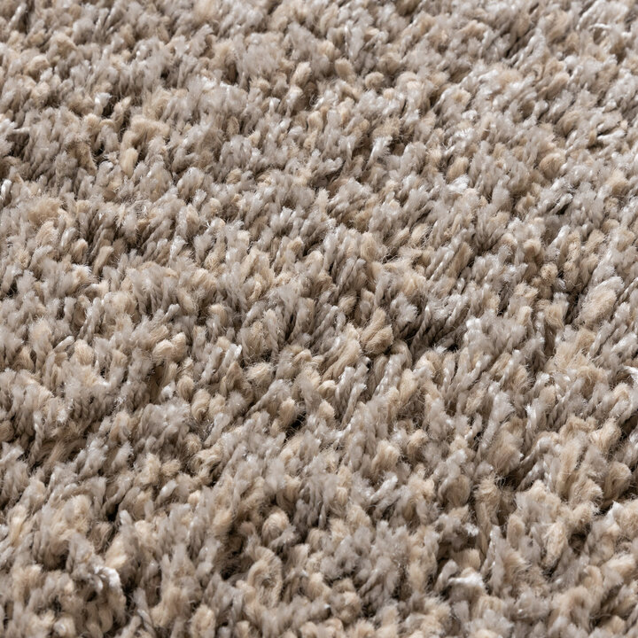 Hochflor Wohnzimmer Teppich - Yves Taupe - 3