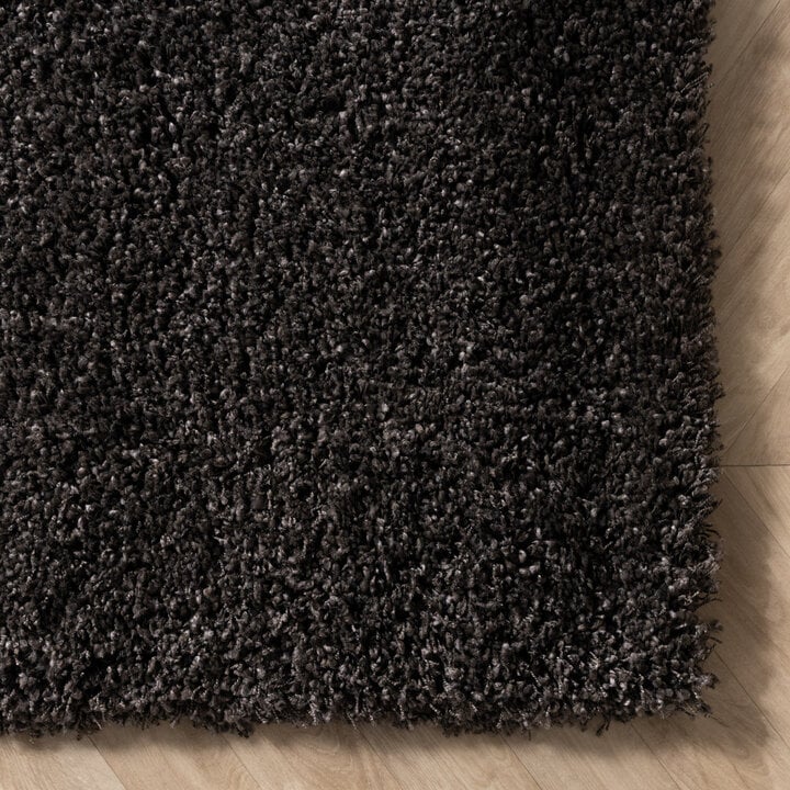 Hochflor Wohnzimmer Teppich - Yves Anthrazit - 4