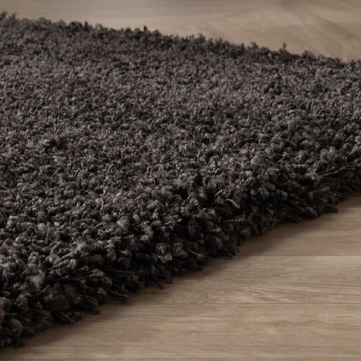 Hochflor Wohnzimmer Teppich - Yves Anthrazit - 5