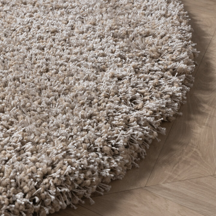 Runder Wohnzimmer Teppich - Yves Taupe - 5
